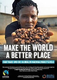 <p>Die Dokumentation "Make the World a better Place" beschäftigt sich mit der Arbeit von Fairtrade und den 17globalen Nachhaltigkeitszielen der UN, kurz SDGs. Mit dem Flyer zum Film können Sie den Film bewerben und mit ihren Bekannten teilen.</p>