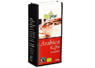 Bio Pur Fairtrade Arabica Kaffee, gemahlen im 500g Beutel-