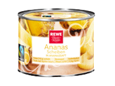 REWE Ananas Scheiben in Ananassaft-