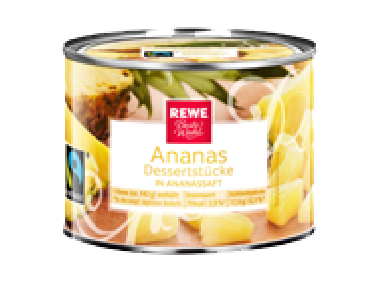 REWE Beste Wahl Ananas Dessert Stücke in eigenem Saft-