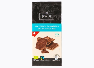 FAIR Vollmilch Schweizer Bio-Schokolade-