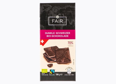 FAIR Dunkle Schweizer Bio-Schokolade-