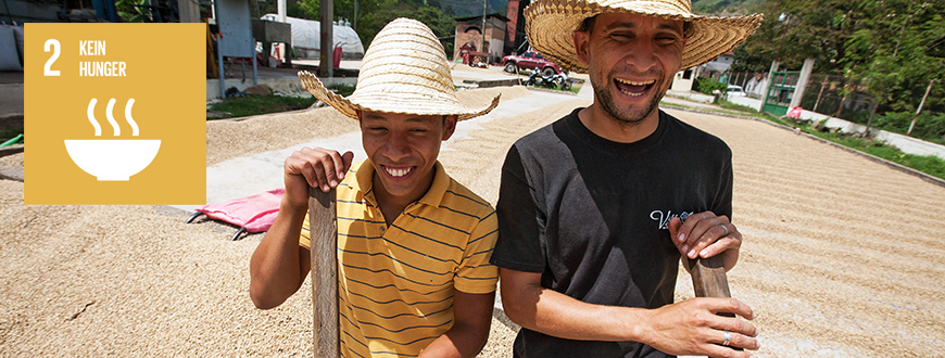 Zwei junge Kaffeebauern aus Honduras