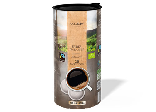 Amaroy Fairer Biokaffee Kaffeepads-