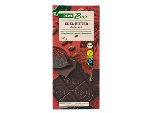 REWE Bio Schweizer Edelbitter-Schokolade-