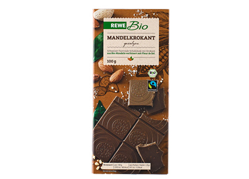 REWE Bio Schweizer Mandelkrokant Schokolade-