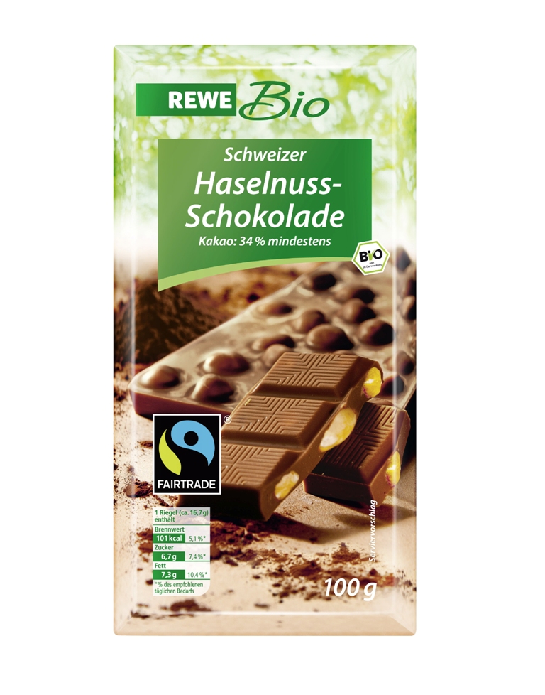 REWE Bio Schweizer Haselnuss-Schokolade-