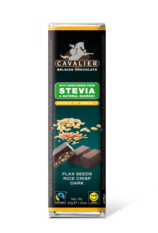 Cavalier Extra Schokoriegel Flax Seeds Rice Crisp Dark-