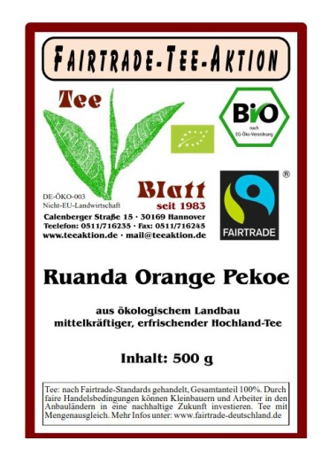 Fairtrade- Tee- Aktion Ruanda Orange Pekoe-