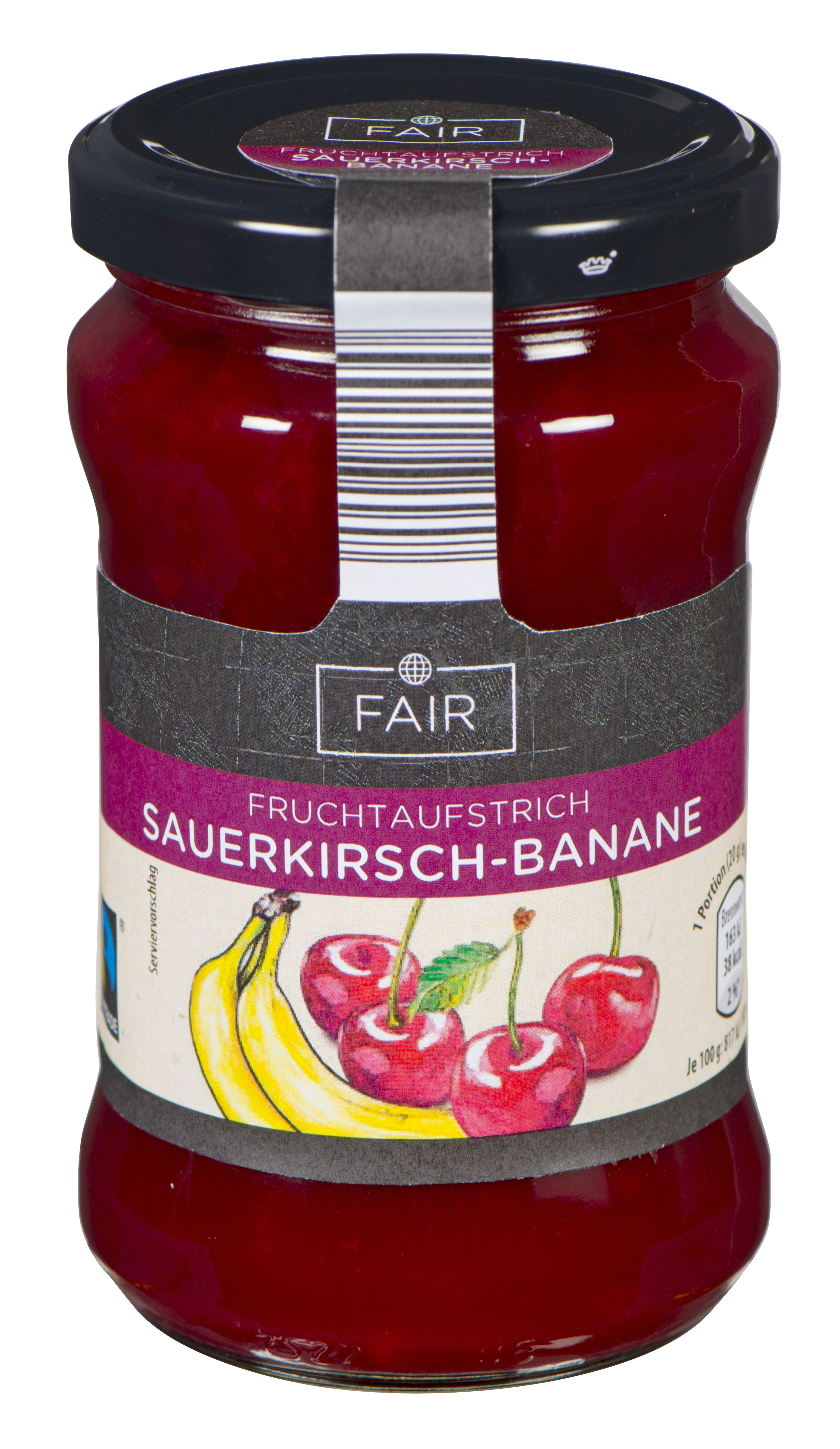 FAIR Fruchtaufstrich, Sauerkirsche-Banane-