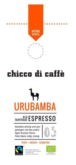 chicco di caffe Urubamba, Espresso-