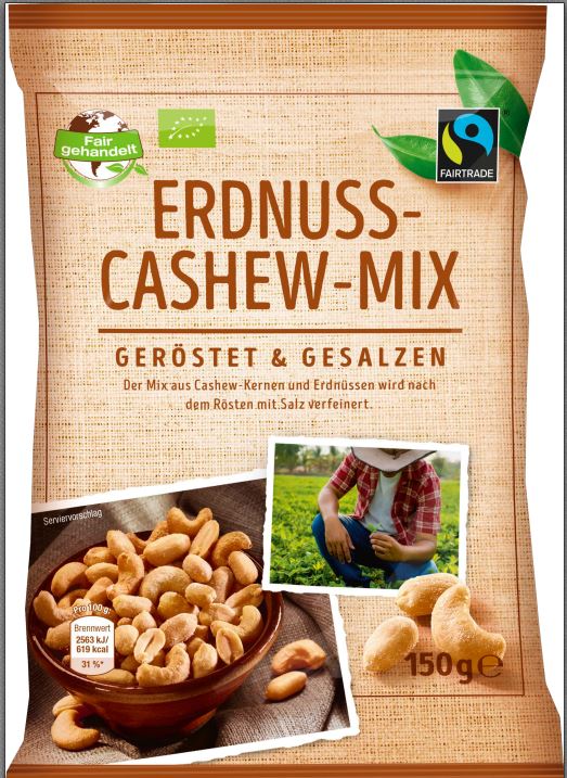 Fair gehandelt Erdnuss-Cashew-Mix-