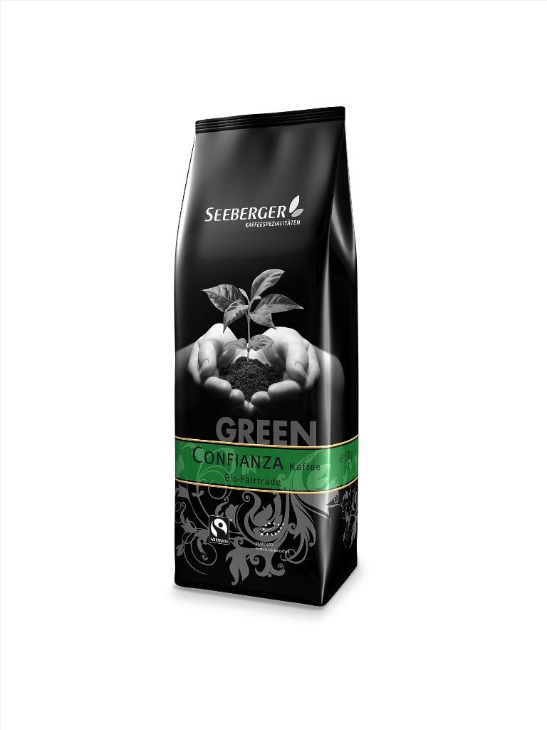 Seeberger GREEN Confianza Bio-Fairtrade Kaffee ganze Bohne-