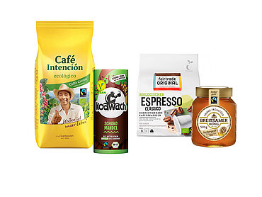 Vier Fairtrade-Produkte, Rewe Group-Verbrauchervoting 