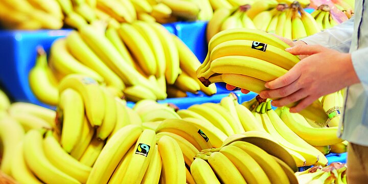 Fairtrade-Bananen im Supermarkt