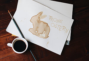 Osterhase aus Kaffee- Bild: Johanna Häusler