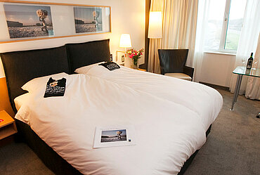 Bett mit Fairtrade-Bettwäsche. Bild: ©Max Havelaar Niederlande