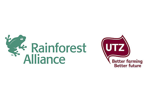 Logos von Rainforest Alliance & UTZ