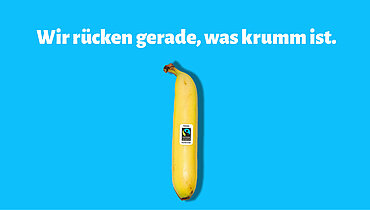 Die gerade Banane von Fairtrade.