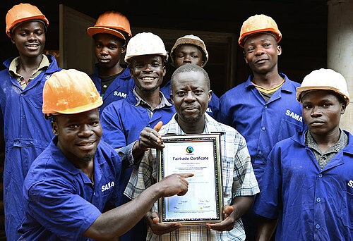 Minenarbeiter der Fairtrade-zertifizierten Kooperative SAMA  (Bild: Jan Spille)