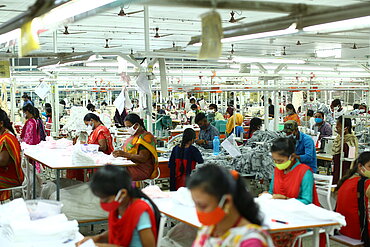 Eine Textilfabrik im indischen Tiruppur. 